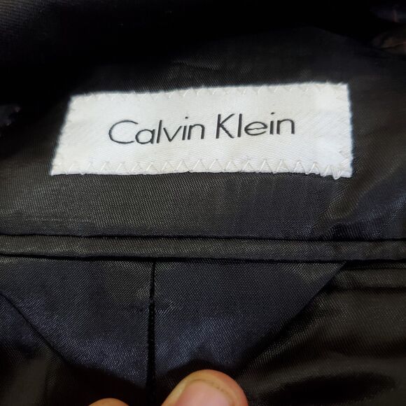 Calvin Klein Black Blazer Size 36R 100% Wool Fair Conditions - Picture 7 of 9